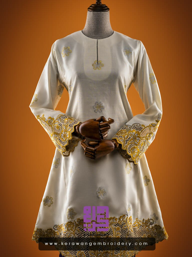 Baju Songket Pengantin Bersulam Goyang Kerawang