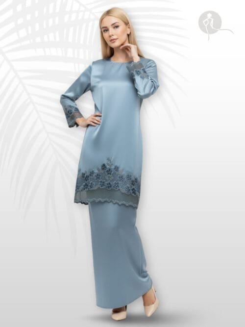 Kurung Moden Sulam Bunga Cempaka Baby Flower