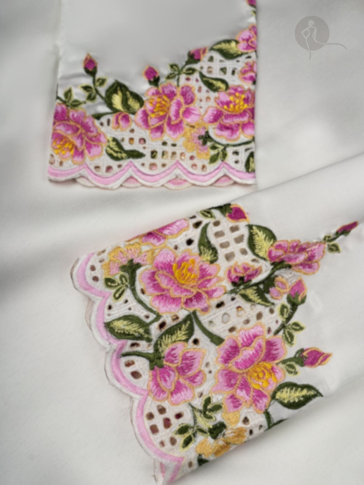 Kurung Pahang Baju Nikah Sulam Bunga Cempaka Baby Flower