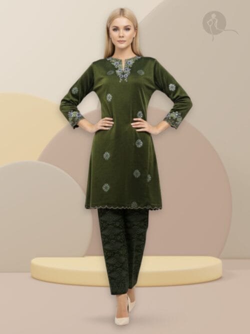 Kurung Pahang Songket Sulam Bunga Sakura Bermanik